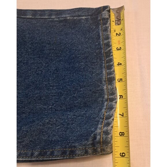 Denim Riders Jeans Mens Navy Blue 42x30 Cotton Solid 5 Pockets Button Zip - Picture 5 of 5